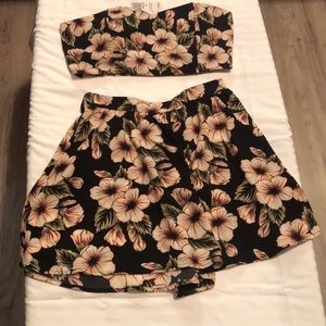 Two piece floral set (skirt)